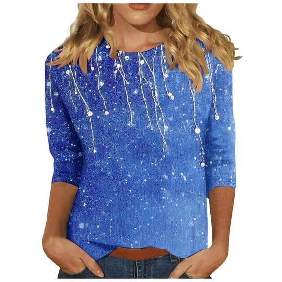 Cilsoka Loose Shirts for Women Casual Ladies Tops and Blouses 3/4 Sleeve Womens Tunic Tops 3/4 Sleeve Cotton Long Sleeve Shirts for Women Plus Size Cotton My Orders past Orders