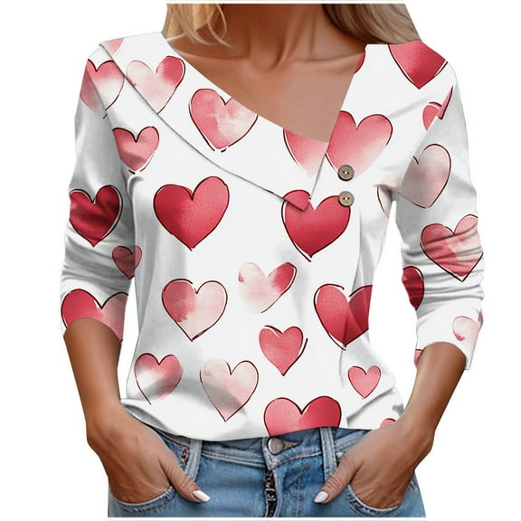 Cilsoka Loose Shirts for Women Fall Winter Womens 3/4 Sleeve Summer Tops Scoop Neck Basic Tees for Women Plus V Neck Blouses for Women My Orders past Orders