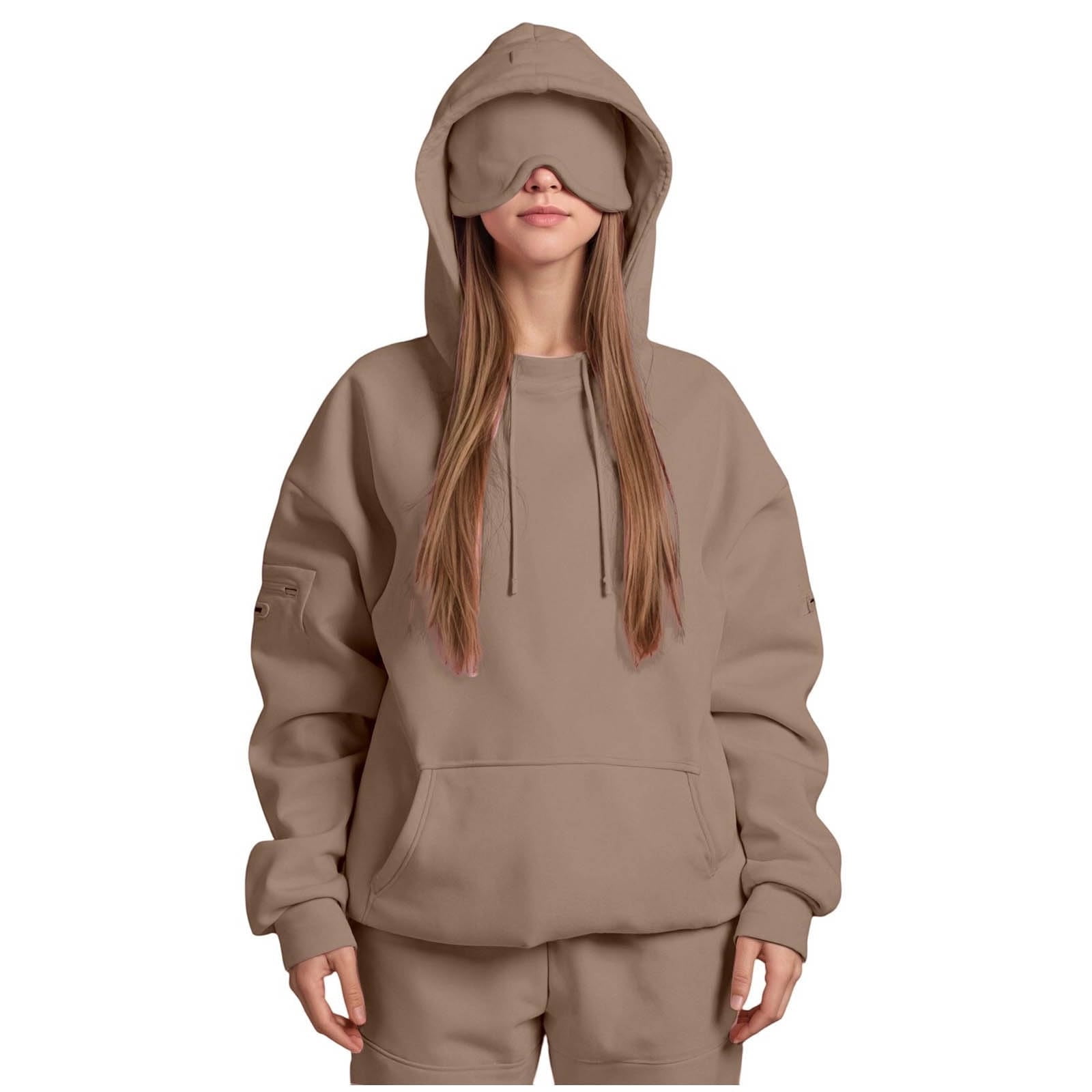 Xebular Hoodie Mit Integrierter Schlafmaske - Reise Hoodie Für Flugzeug & Entspannung