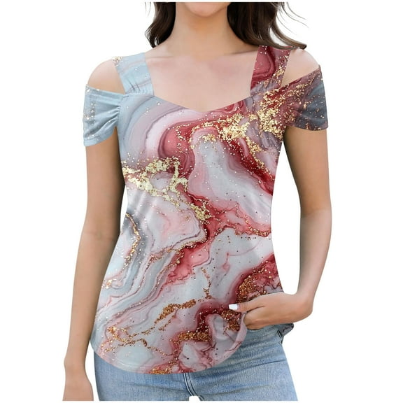 Cilsoka My Orders Placed Funny Shirts for Women V Neck Summer Tops for Women 2025 Vacation Plus Size Tunic Tops for Women Short Sleeve Dressy Blouses for Women Long Sleeve