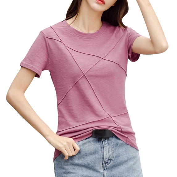 Cilsoka My Orders Placed T Shirts for Women V Neck Womens Tops Casual Sexy Tops for Women Date Night Womens Blouses Short Sleeve Dressy Casual