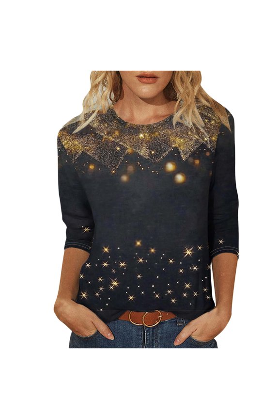 Plus Shirts for Women Fall Winter Womens 3/4 Sleeve Summer Tops Boho Tunic Tops for Women Loose Fit Dressy Chiffon Blouses for Women 2025 My Orders past Orders