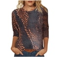 thumbnail image 1 of Cilsoka Plus Shirts for Women Plus Size 3/4 Sleeve Blouses for Women Plus Size Basic Tees for Women 3/4 Length Sleeve Womens Tops Plus Size 4x My Orders past Orders, 1 of 4