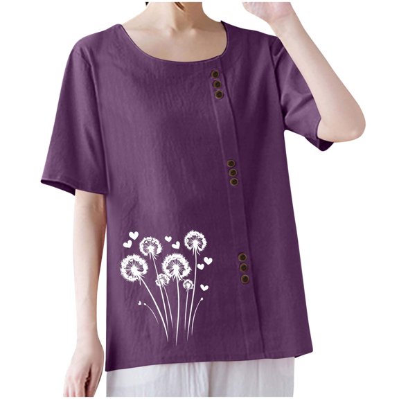 Cilsoka Plus Size Shirts for Women 3/4 Sleeve Womens Tops 2025 Trendy Women Tank Tops Loose Fit Workout Womens Button Down Blouse Short Sleeve My Orders Placed