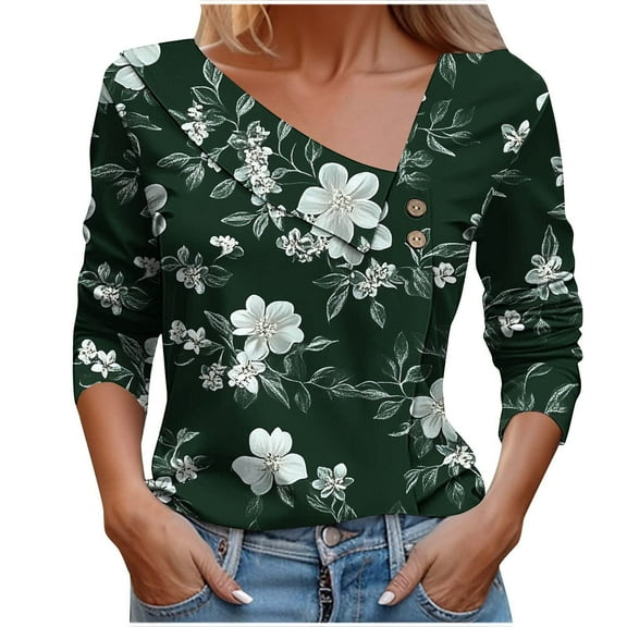 Cilsoka Plus Size Shirts for Women 3x Office Tops for Women Work Trendy Basic Cotton Tees for Women Crop Long Sleeve Blouses for Women Business Casual My Orders past Orders