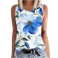 thumbnail image 1 of Cilsoka Print Tank Top for Women Summer Sleeveless Tops Casual Cute Graphic Tanks Loose Fit Vintage Vacation Shirt, Graphic Tank Tops for Women Plus Size, 1 of 4