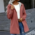thumbnail image 1 of Cilsoka Raincoat for Women Waterproof with Hood Lightweight Rain Jackets with Pockets Striped Lined Plus Size Outdoor Hiking Windbreaker Trench Coats, 1 of 7