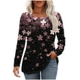 thumbnail image 1 of Cilsoka Shirts for Women Fall Winter Flowy Tops for Women Fall Winter Graphic Tees for Women Trendy Y2k Black Blouses for Women Crop My Orders past Orders, 1 of 4