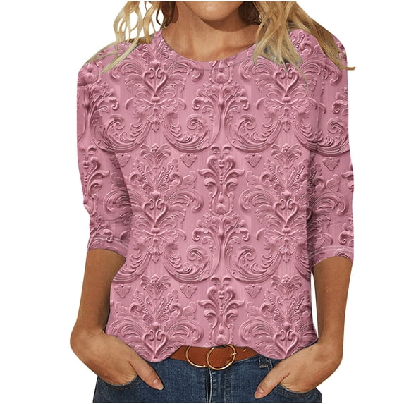 Cilsoka Shirts for Women Trendy Fall Winter 2025 3/4 Length Sleeve Womens Tops V Neck Womens Tunic Tops Dressy Casual Long Sleeve Womens Blouses Dressy Casual Plus Size My Orders past Orders