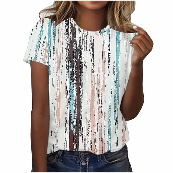 Cilsoka Short Sleeve Shirts for Women Loose Fit Womens Tank Tops Loose Fit V Neck Graphic Tees for Women Trendy Cropped Work Blouses for Women Summer My Orders Placed