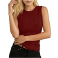 thumbnail image 1 of Cilsoka Sleeveless Tops for Women 2026 Summer Ribbed Tank Top Fitted Shirts Basic Tees Cute Spring Going Out Y2k Clothes, 1 of 6