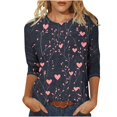 thumbnail image 1 of Cilsoka T Shirts for Women Loose Fit Plus Size Tops for Women Trendy Fall Winter with Sleeves Oversized Graphic Tees for Women Beach Crew Neck Tops for Women Loose My Orders past Orders, 1 of 4