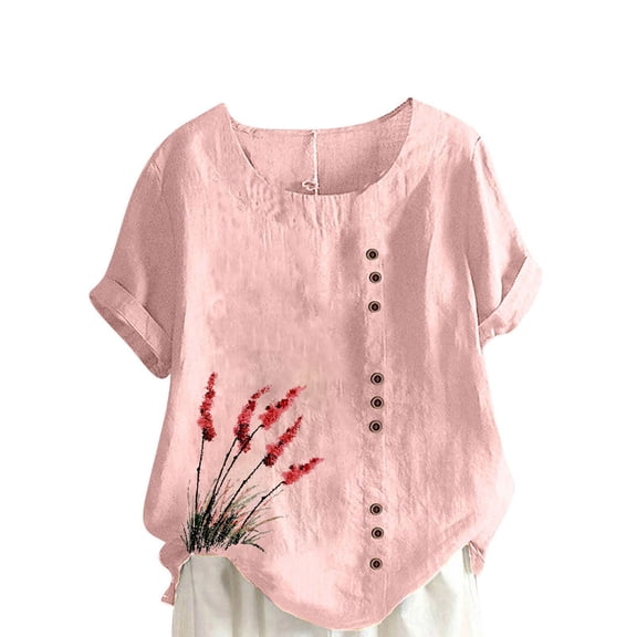 Cilsoka T Shirts for Women Loose Fit Funny Womens Summer Work Tops 2025 Womens Graphic Tees Summer Womens Button Down Blouse White My Orders Placed