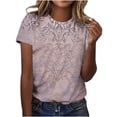 thumbnail image 1 of Cilsoka Trendy Shirts for Women 2026, Womens Casual Floral Print Tops Crewneck Short Sleeve T Shirts Fashion Outfits 2026 Spring Summer Shirts, Graphic Trendy Tees, 1 of 5