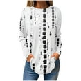 thumbnail image 1 of Cilsoka Tshirts Shirts for Women Graphic Fall Winter Business Tops for Women Trendy Crop Tops for Women Going out Oversized Long Sleeve Graphic T Shirts for Women My Orders past Orders, 1 of 4