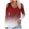 thumbnail image 1 of Cilsoka White Tshirts for Women Dressy Casual 3/4 Sleeve Tops for Women Plus Long Sleeve T Shirts for Women Cotton Black Blouses for Women Peplum My Orders past Orders, 1 of 4
