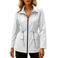 thumbnail image 1 of Cilsoka Windbreaker Jacket Women Athletic Waterproof Waist Raincoat Lightweight Outdoor Hooded Rain Jacket with Pockets, 1 of 5