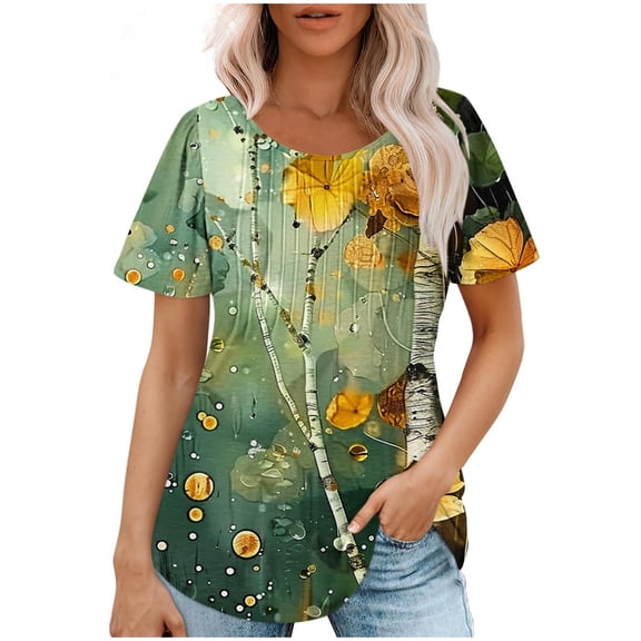 Cilsoka Women Button Down Shirts Dressy Casual Summer Tops for Women 2025 Vacation Plus Size Plus Size Graphic Tees for Women 4X Womens Blouses Short Sleeve Dressy Casual My Orders Placed