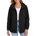 thumbnail image 1 of Cilsoka Women's Waterproof Rain Jacket Lightweight Hooded Raincoat for Hiking Travel Outdoor Softshell Windbreaker, 1 of 5