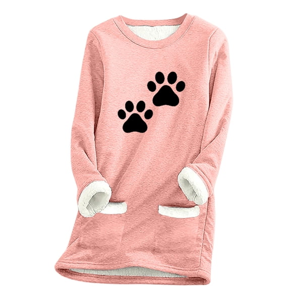 Cilsoka Womens Fuzzy Fleece Hoodie Crewneck Sweatshirts Women Blue Womens Oversized Hoodies Fleece Sweatshirts Pullover Sweatshirts for Women Bulk Cute Tops for Women Crop My Orders