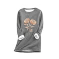thumbnail image 1 of Cilsoka Womens Fuzzy Fleece Hoodie Sweatshirts for Women Womens Hoodies Pullover Pullover Sweatshirts for Women V Neck Tops for Women Fall Winter Work My Orders, 1 of 2