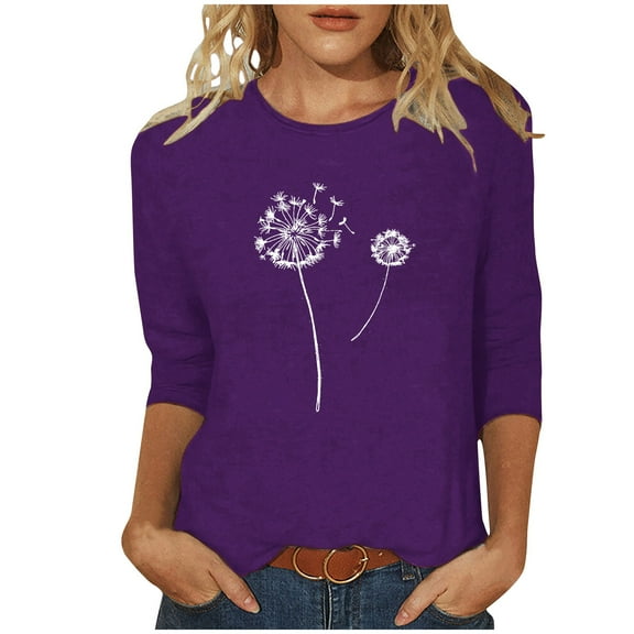 Cilsoka Womens Graphic Shirts Trendy 3/4 Length Sleeve Womens Tops Summer Oversized Graphic Tees for Women Band Plus Size Blouses for Women 3/4 Sleeve My Orders past Orders