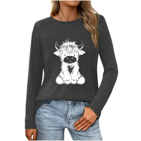 Cilsoka Womens Graphic T Shirts Vintage Trendy Womens Tops Black V Neck Basic Fitted Long Sleeve Tees for Women Long Sleeve Shirts for Women Plus Size My Orders past Orders