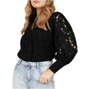 Cilsoka Womens Long Sleeve Tops Dressy Casual White 3/4 Sleeve Tops For Women Plus Size 3Xl Long Sleeve Black T Shirts For Women Clearance Sale