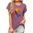 thumbnail image 1 of Cilsoka Womens Shirts Casual Summer Vacation Summer Tops for Women Over 50 Tunics Or Tops To Wear With Leggings Pink Womens Blouses Dressy Casual Short Sleeve My Orders Placed, 1 of 5