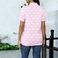 thumbnail image 1 of Cilsoka Womens Short Sleeve Tops Mock Neck Lightweight Cute Polka Dots Summer Shirts Dressy Casual Basic Office Work Blouse Clothes, 1 of 4