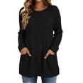 thumbnail image 1 of Cilsoka Womens Sweaters Crewneck Long Sleeve Shirts with Pockets Loose Fit Casual Lightweight Rib Knit Sweater Fall Outfits 2026 Fashion Winter Clothing, 1 of 5