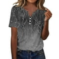 thumbnail image 1 of Cilsoka Womens T Shirts Loose Fit Graphic Trendy Graphic Tops for Women Y2K Tunics Or Tops To Wear With Leggings Dressy Pink Blouse for Women Short Sleeve My Orders Placed, 1 of 6