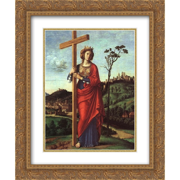 Cima da Conegliano 2x Matted 20x24 Gold Ornate Framed Art Print 'St. Helena'