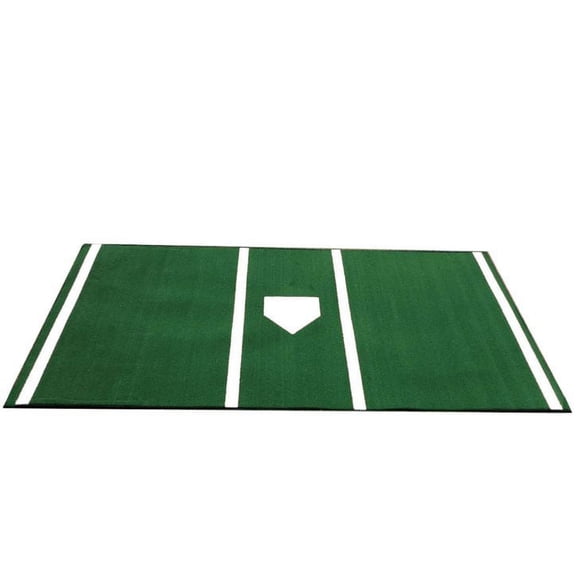 Cimarronsports Outdoor Deluxe 7x12 Home Plate Mat W Throw Down Home Plate - Green