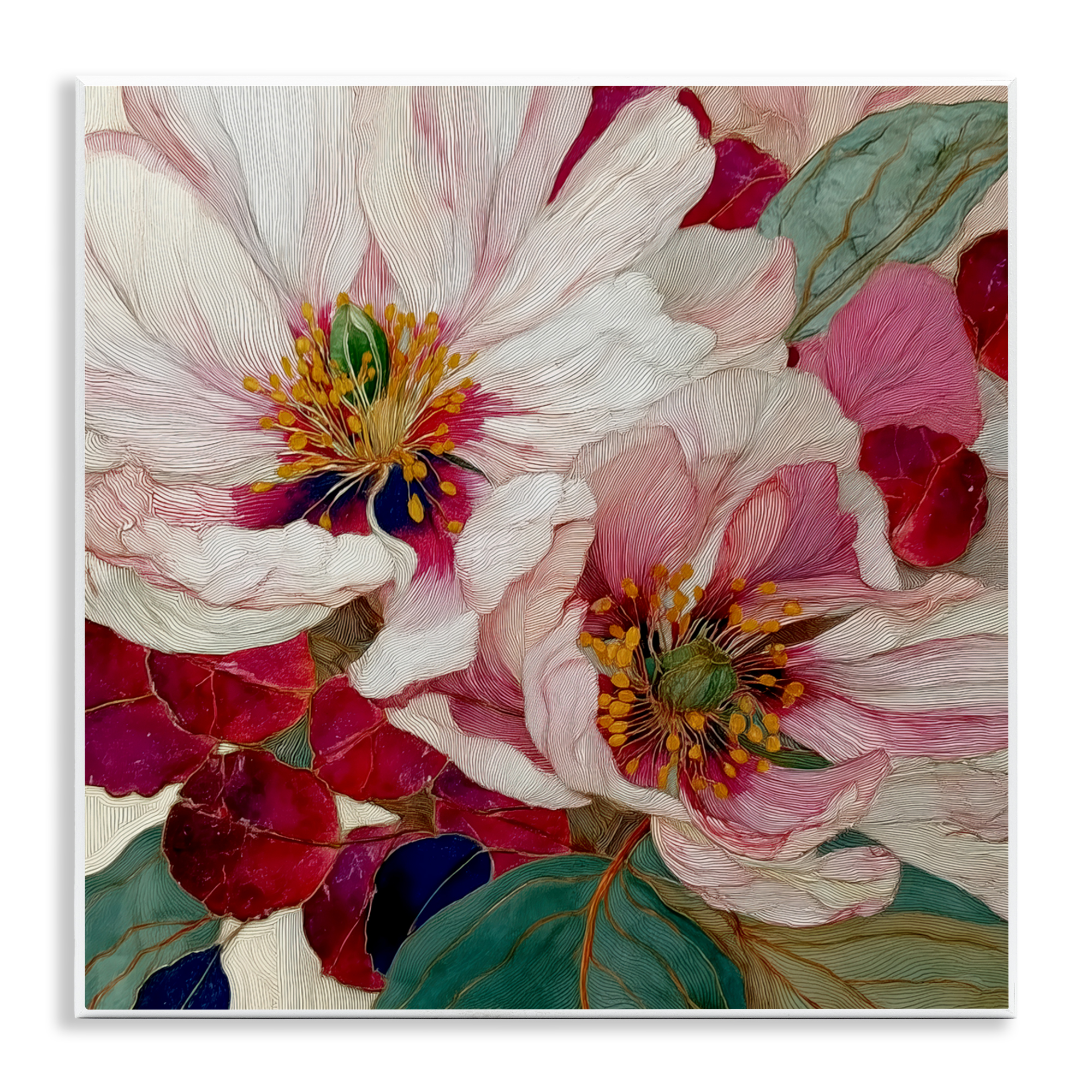 Cimarron Flowers Ornate Details Wall Plaque Art, design by Annabelle Hall