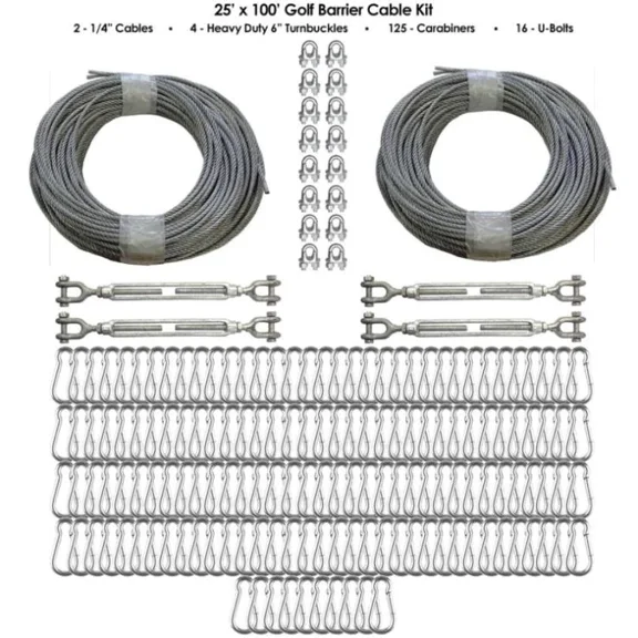 Cimarron Golf Barrier Netting Cable Kit - 25x50