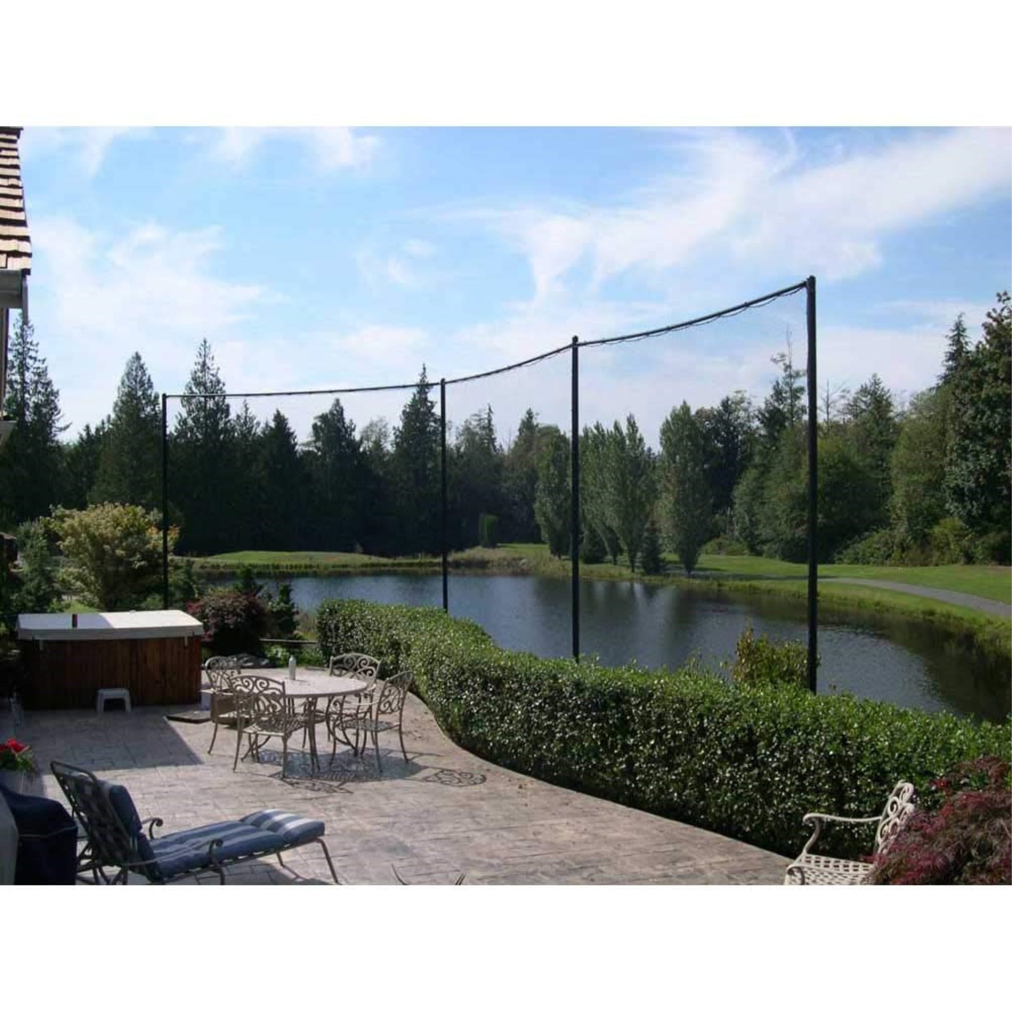 Black Heavy Duty Polyethylene Golf Barrier Netting 25x50