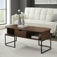 thumbnail image 1 of Cimarron Modern Dark Walnut Coffee Table with Two-Way Drawer by Manor Park, 1 of 7