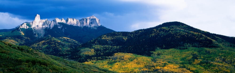 Cimarron Mountain Range in Uncompahgre National Forest Ridgeway Colorado Canvas Art - Panoramic Images (36 x 12)