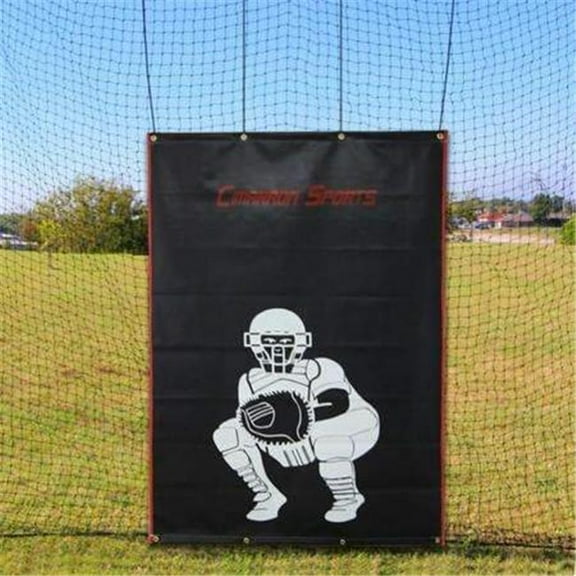 Cimarron Sports CM- 4 x 6 in. Vinyl Backstop with Catcher Image