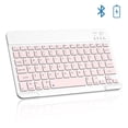 thumbnail image 1 of Cimetech Bluetooth Keyboard, Ultra-Slim Wireless Keyboard Quiet Portable Design with Built-in Rechargeable Battery, Fast Charging for iPad, iPhone, MacBook, Tablet, IOS, Android 3.0 and Above OS Pink, 1 of 8