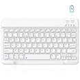 thumbnail image 1 of Cimetech Bluetooth Keyboard, Ultra-Slim Wireless Keyboard Quiet Portable Design with Built-in Rechargeable Battery, Fast Charging for iPad, iPhone, MacBook, Tablet,IOS, Android 3.0 and Above OS White, 1 of 7