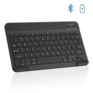 Cimetech Bluetooth Keyboard, Ultra-Slim Wireless Keyboard Quiet Portable Design with Built-in Rechargeable Battery for iPad, IOS, Android 3.0 and Above OS Black