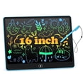 thumbnail image 1 of Cimetech LCD Writing Tablet, 16 inch Reusable Drawing Pad for Kids, Colorful Screen Drawing Tablet Doodle Board w/ Stylus Pen, Toy for 3+ Years Old Girls Boys, Gift for Kids and Adults, Blue, 1 of 8