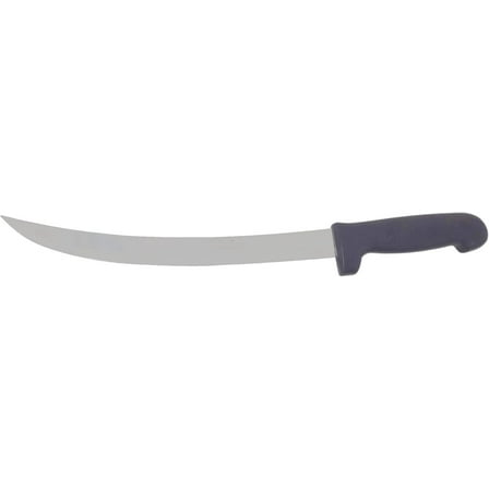 Cimiter Knife - Cozzini Cutlery - Curved Blade Black Handle Butcher & Meat Knife (Black)