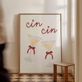 thumbnail image 1 of Cin Cin Art Print, Martini Cocktails Art Print, Bar Cart Wall Decor, Retro Kitchen Poster, Trendy Bar Wall Art, Modern Gift Idea Wall Art, Modern Wall Decor, 12x18 UNFRAMED, 1 of 2
