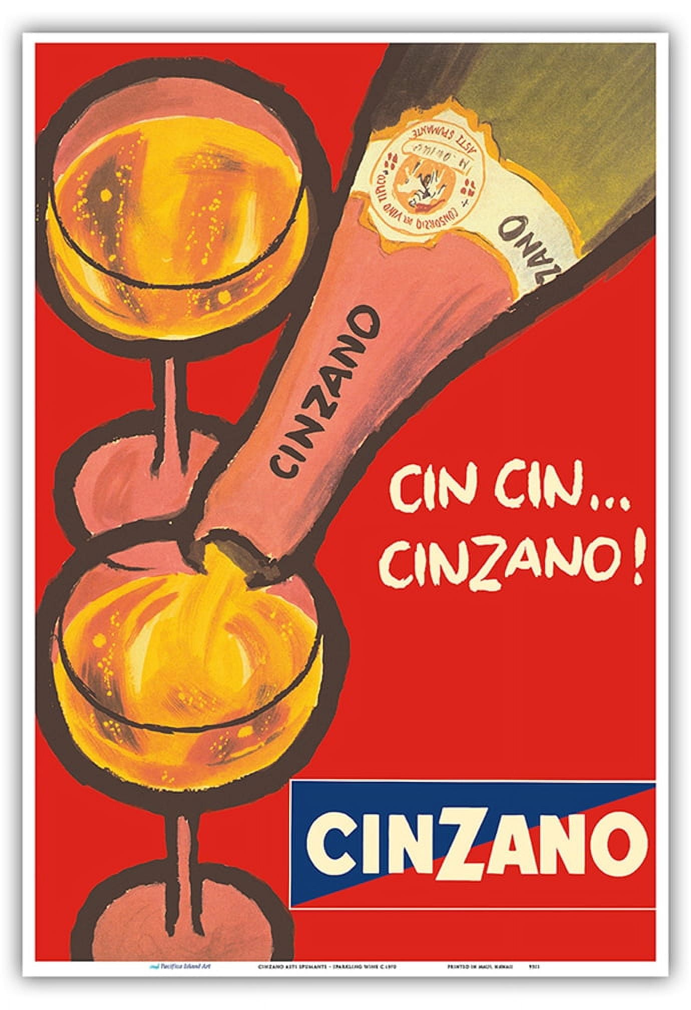 Cin Cin Cinzano Asti Spumante Italian Sparkling Wine Vintage