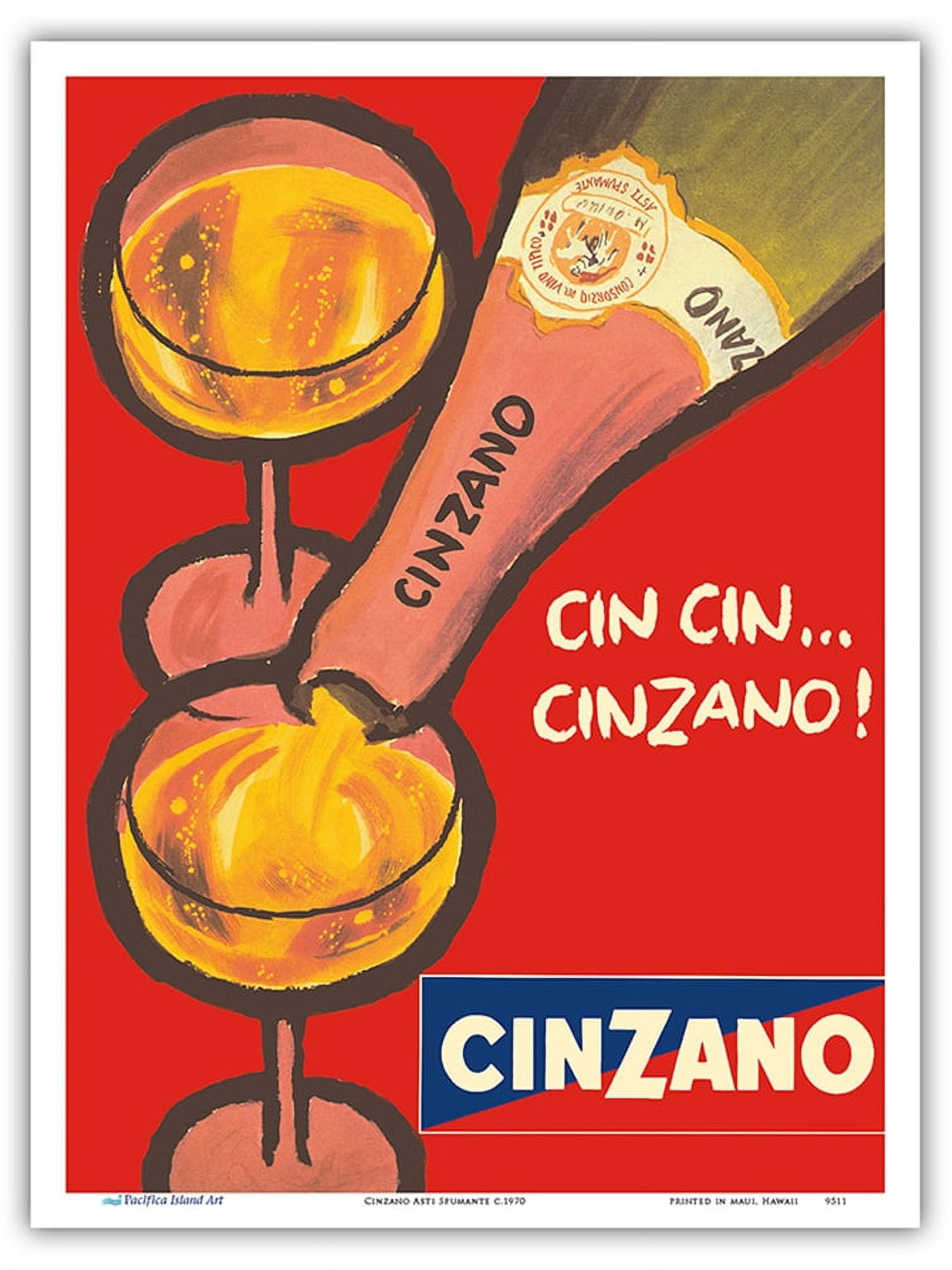 Cin Cin Cinzano Asti Spumante Italian Sparkling Wine Vintage