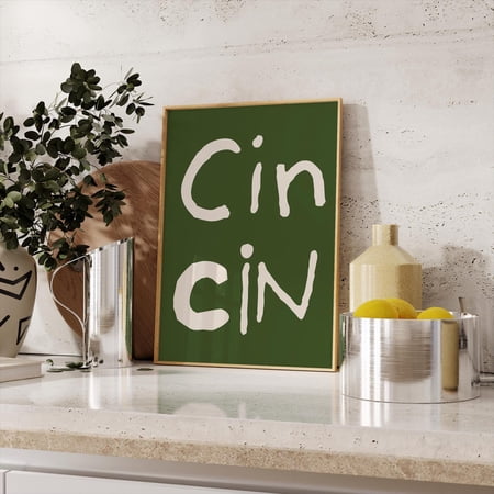 Cin Maximalist Bart Cart Cheers Green Kitchen Poster, Curated Kitchen And Dining Theme For Cafe, Kitchen And Dining Room Decor price history and forecast - TRINQ