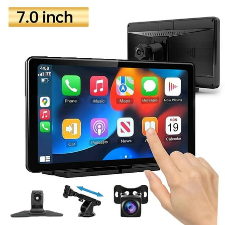 Cinandrow 7-inch Touchscreen Wireless Car Stereo, A1-360 with Carplay, Android Auto, Rear Camera and GPS